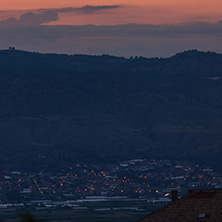 Amazing Sunset Panorama of  Ograzhden Mountain, Blagoevgrad Region, Bulgaria