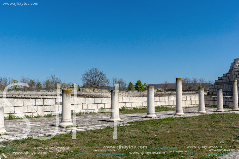 Ruins of The Great Basilica near The capital city of the First  Bulgarian Empire Pliska, Bulgaria