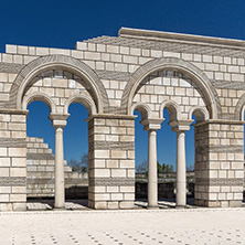 Ruins of The Great Basilica near The capital city of the First  Bulgarian Empire Pliska, Bulgaria