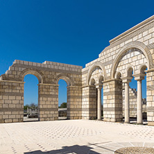 Ruins of The Great Basilica near The capital city of the First  Bulgarian Empire Pliska, Bulgaria