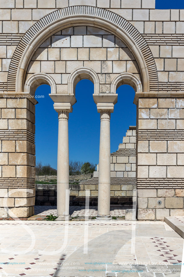 Ruins of The Great Basilica near The capital city of the First  Bulgarian Empire Pliska, Bulgaria