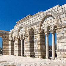 Ruins of The Great Basilica near The capital city of the First  Bulgarian Empire Pliska, Bulgaria