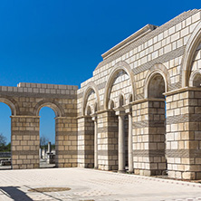 Ruins of The Great Basilica near The capital city of the First  Bulgarian Empire Pliska, Bulgaria