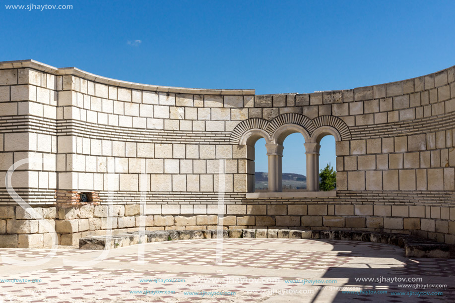 Ruins of The Great Basilica near The capital city of the First  Bulgarian Empire Pliska, Bulgaria