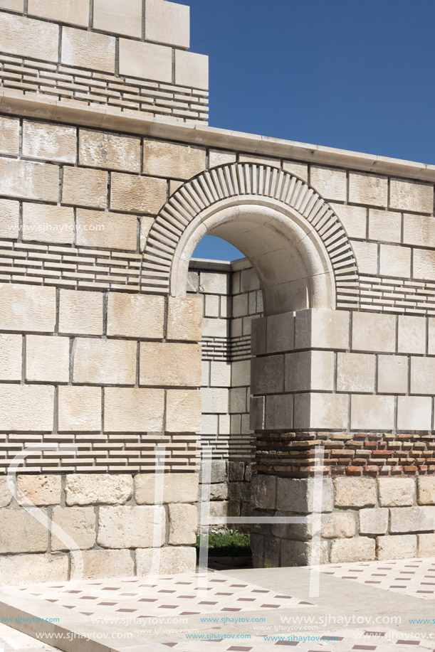 Ruins of The Great Basilica near The capital city of the First  Bulgarian Empire Pliska, Bulgaria