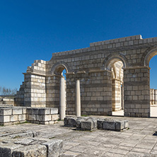 Ruins of The Great Basilica near The capital city of the First  Bulgarian Empire Pliska, Bulgaria