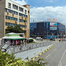 STRUMICA, MACEDONIA - JUNE 21, 2018: Street in the center of town of Strumica, Republic of Macedonia