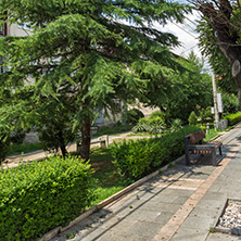 STRUMICA, MACEDONIA - JUNE 21, 2018: Street in the center of town of Strumica, Republic of Macedonia