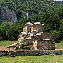 Panoramic view of medieval Poganovo Monastery of St. John  theologian, Serbia
