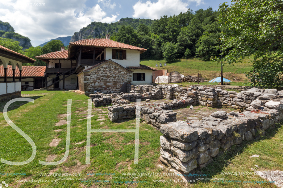 Panoramic view of medieval Poganovo Monastery of St. John  theologian, Serbia