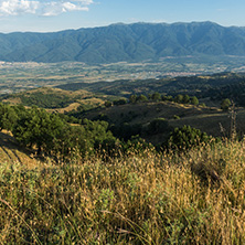 Sunset Landscape of Ograzhden Mountain and Petrich Valley, Blagoevgrad Region, Bulgaria