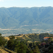 Sunset Landscape of Ograzhden Mountain and Petrich Valley, Blagoevgrad Region, Bulgaria