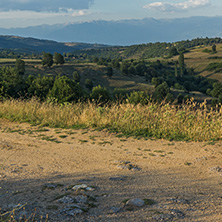 Sunset Landscape of Ograzhden Mountain and Petrich Valley, Blagoevgrad Region, Bulgaria