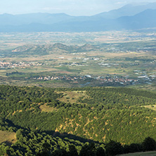 Sunset Landscape of Ograzhden Mountain and Petrich Valley, Blagoevgrad Region, Bulgaria