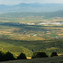 Sunset Landscape of Ograzhden Mountain and Petrich Valley, Blagoevgrad Region, Bulgaria