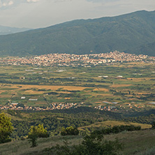 Sunset Landscape of Ograzhden Mountain and Petrich Valley, Blagoevgrad Region, Bulgaria