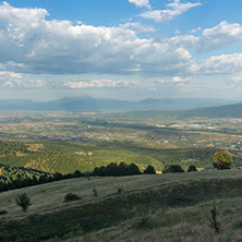 Sunset Landscape of Ograzhden Mountain and Petrich Valley, Blagoevgrad Region, Bulgaria