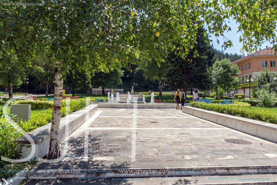 GODECH, BULGARIA - JULY 14, 2014: The center of town of Godech, Sofia Region, Bulgaria