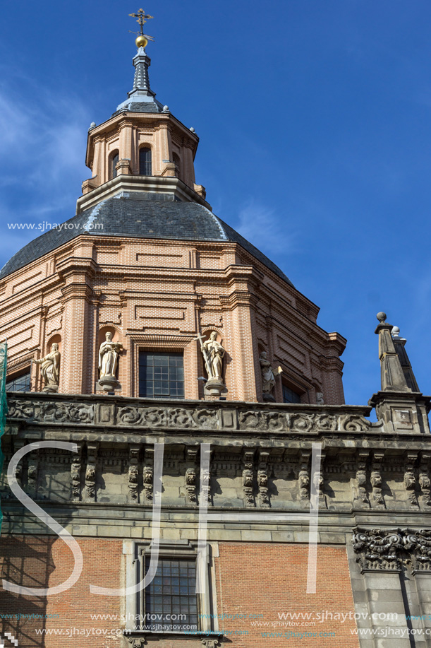 Amazing view of St. Andrew Church in City of Madrid, Spain