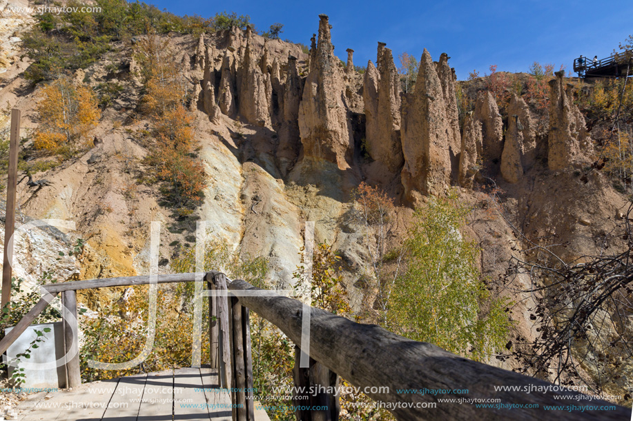 Autumn Landscape of Rock Formation Devil"s town in Radan Mountain, Serbia