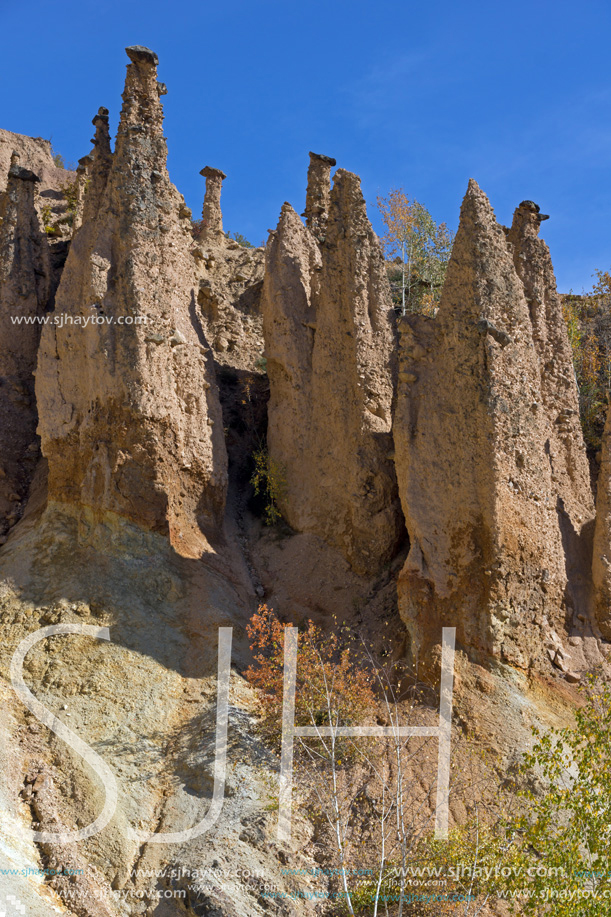 Autumn Landscape of Rock Formation Devil"s town in Radan Mountain, Serbia