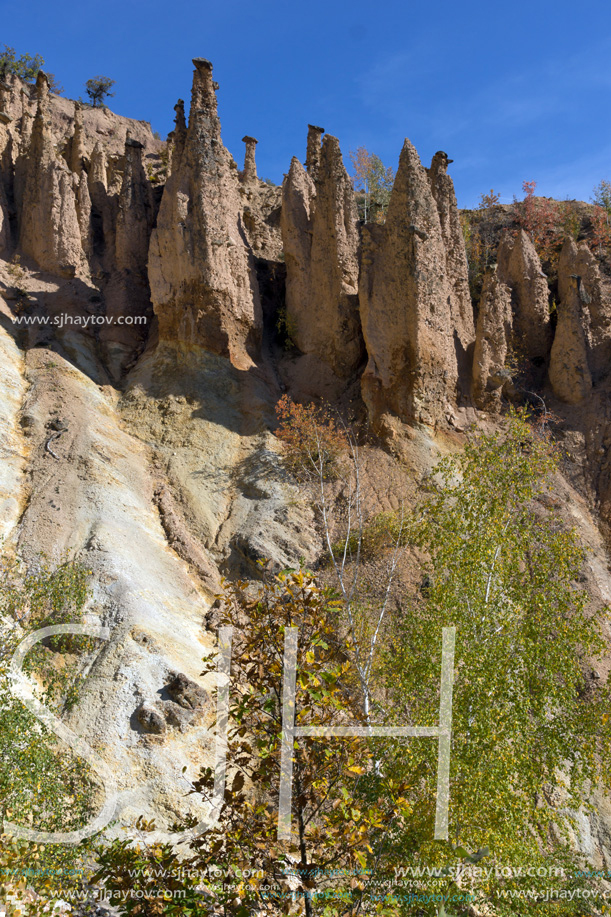 Autumn Landscape of Rock Formation Devil"s town in Radan Mountain, Serbia