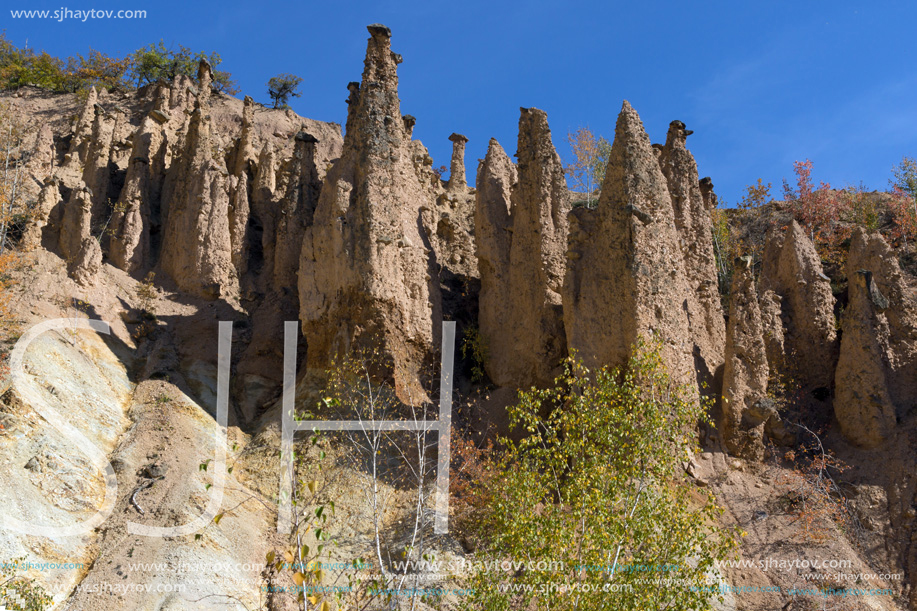 Autumn Landscape of Rock Formation Devil"s town in Radan Mountain, Serbia