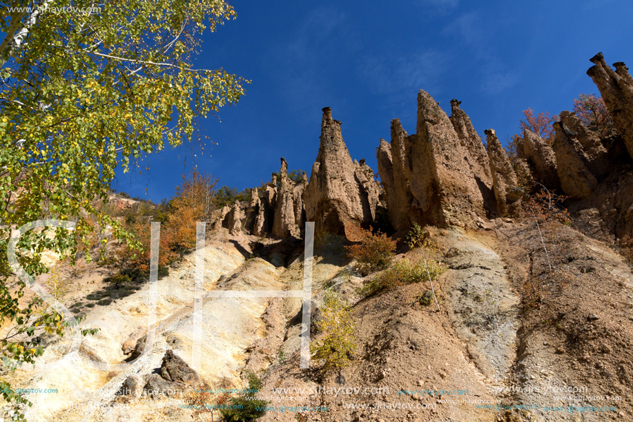 Autumn Landscape of Rock Formation Devil"s town in Radan Mountain, Serbia