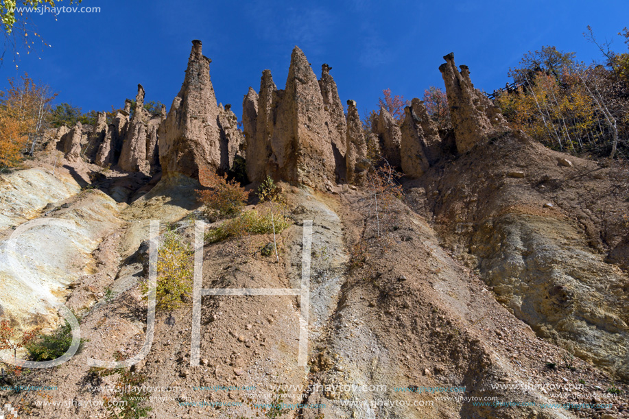 Autumn Landscape of Rock Formation Devil"s town in Radan Mountain, Serbia