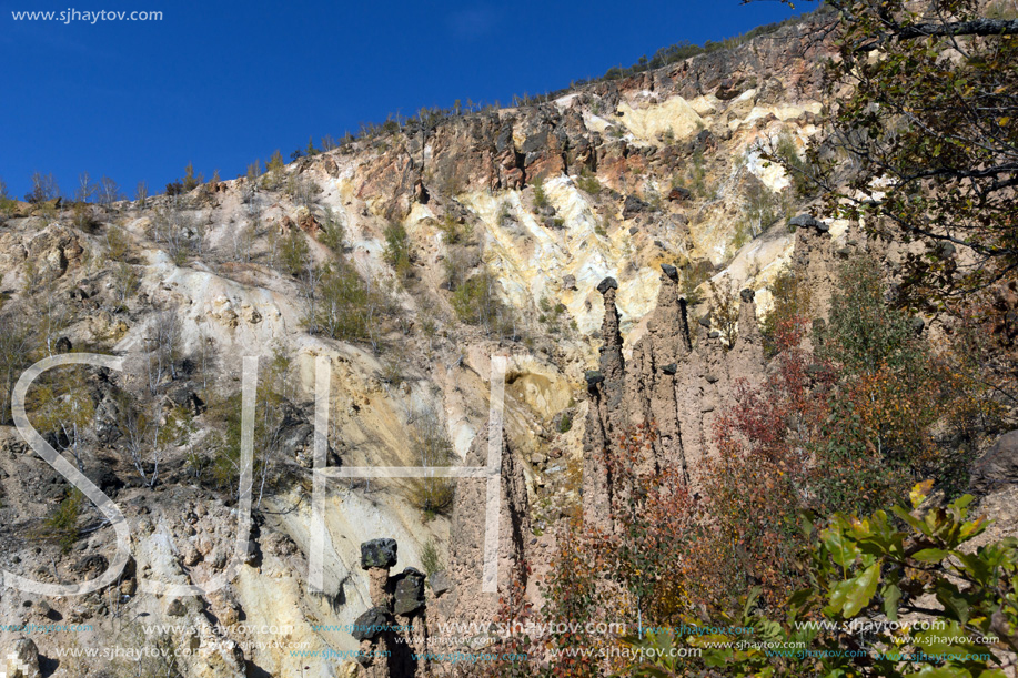 Autumn Landscape of Rock Formation Devil"s town in Radan Mountain, Serbia