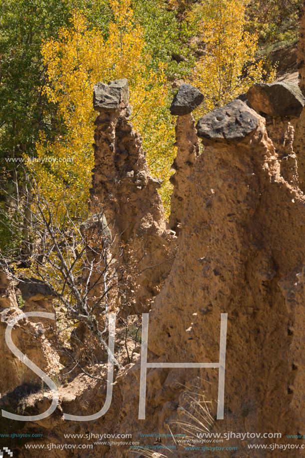 Autumn Landscape of Rock Formation Devil"s town in Radan Mountain, Serbia