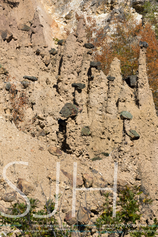 Autumn Landscape of Rock Formation Devil"s town in Radan Mountain, Serbia