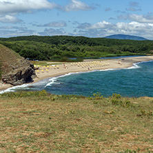 Landscape with beach at the mouth of the Veleka River, Sinemorets village, Burgas Region, Bulgaria