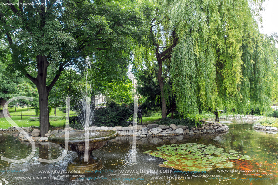 PLOVDIV, BULGARIA - MAY 25, 2018:  Trees at Tsar Simeon Garden in City of Plovdiv, Bulgaria