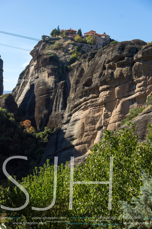 Amazing landscape of Rocks formation near Meteora, Thessaly, Greece