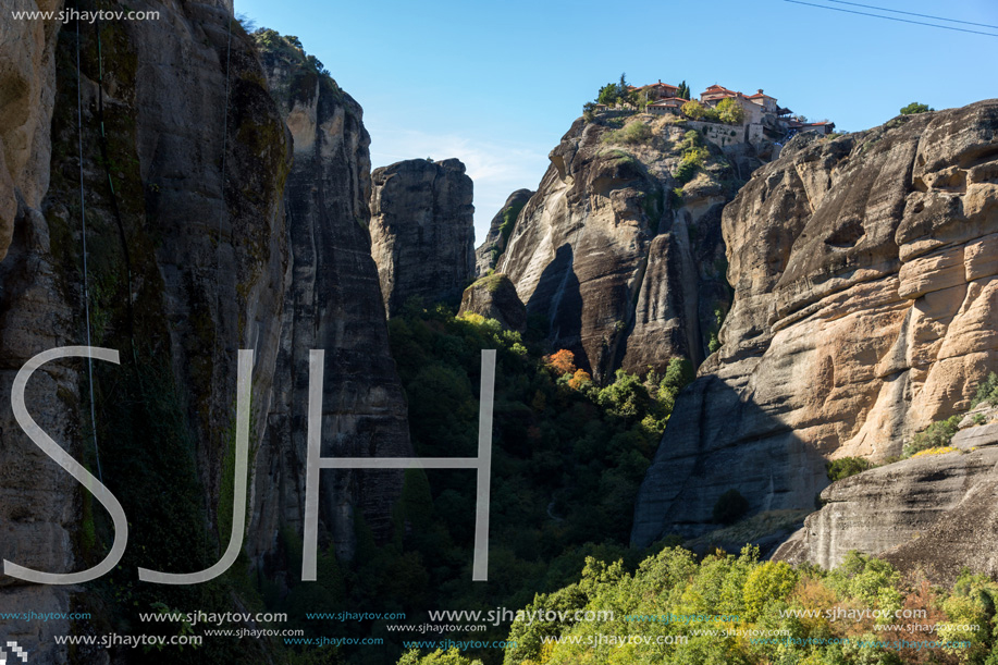 Amazing landscape of Rocks formation near Meteora, Thessaly, Greece