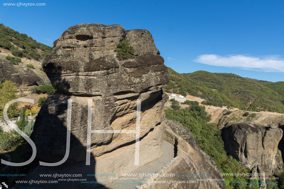 Amazing landscape of Rocks formation near Meteora, Thessaly, Greece