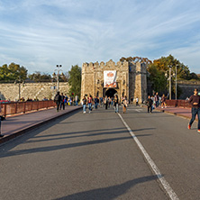 NIS, SERBIA- OCTOBER 21, 2017: Sunset view of entrance of Fortress of city of Nis, Serbia