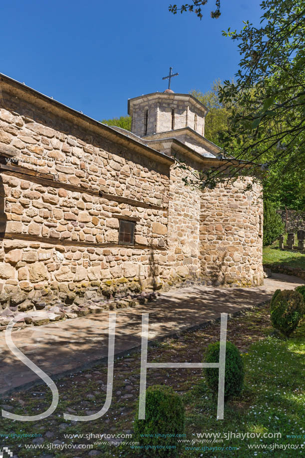 Panoramic view of Medieval Temski monastery St. George, Pirot Region, Republic of Serbia