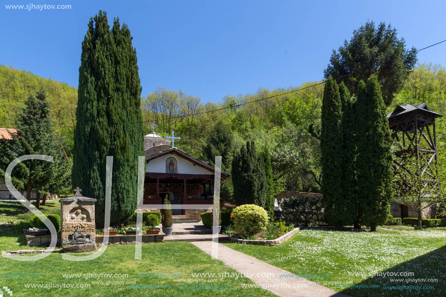 Panoramic view of Medieval Temski monastery St. George, Pirot Region, Republic of Serbia