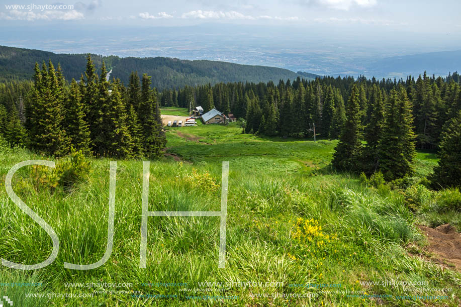 Amazing Landscape with green hills at Vitosha Mountain, Sofia City Region, Bulgaria