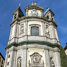 MADRID, SPAIN - JANUARY 23, 2018:Amazing view of Basilica of San Miguel in City of Madrid, Spain
