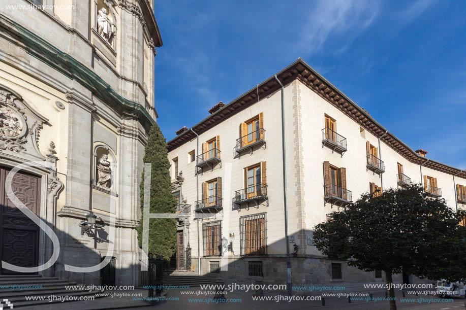 MADRID, SPAIN - JANUARY 23, 2018:Amazing view of Basilica of San Miguel in City of Madrid, Spain