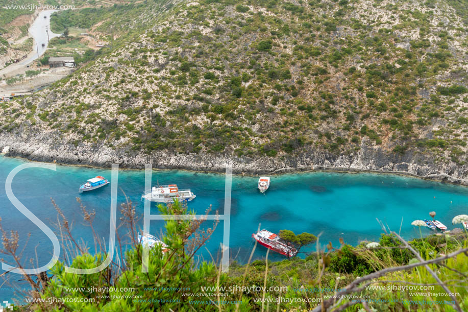 Amazing Panorama of Stenitis beach at Zakynthos island, Greece