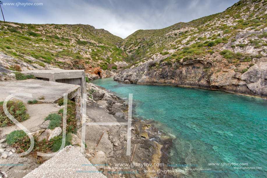 Amazing Panorama of Limnionas beach at Zakynthos island, Greece