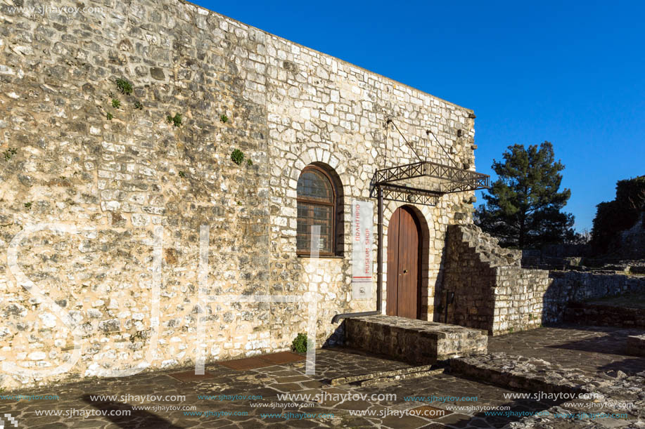 IOANNINA, GREECE - DECEMBER 27, 2014: Amazing Sunset view of castle of Ioannina, Epirus, Greece