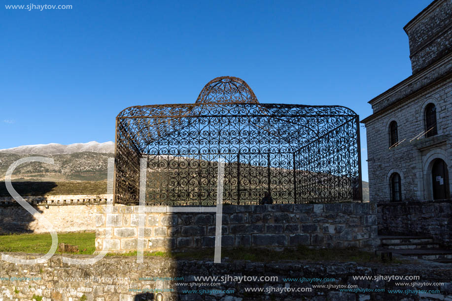 IOANNINA, GREECE - DECEMBER 27, 2014: Tomb of Ali Pasha near Fethiye Mosque in castle of city of Ioannina, Epirus, Greece