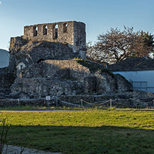 IOANNINA, GREECE - DECEMBER 27, 2014: Amazing Sunset view of castle of Ioannina, Epirus, Greece