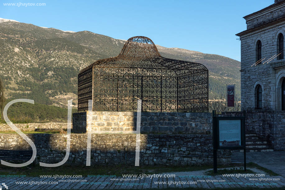 IOANNINA, GREECE - DECEMBER 27, 2014: Tomb of Ali Pasha near Fethiye Mosque in castle of city of Ioannina, Epirus, Greece