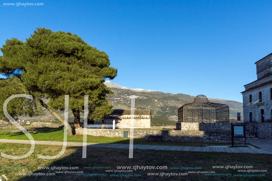 IOANNINA, GREECE - DECEMBER 27, 2014: Tomb of Ali Pasha near Fethiye Mosque in castle of city of Ioannina, Epirus, Greece